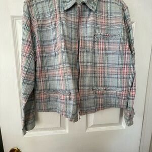 Plaid Zip-Up Jacket